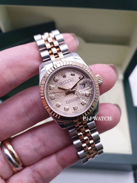 rolex pink gold lady หน าม ก ราคา|Rolex lady datejust ราคา.